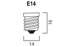 Rørlampe - 230V / 5-7W, E14 sokkel, Klar (16x35mm)
