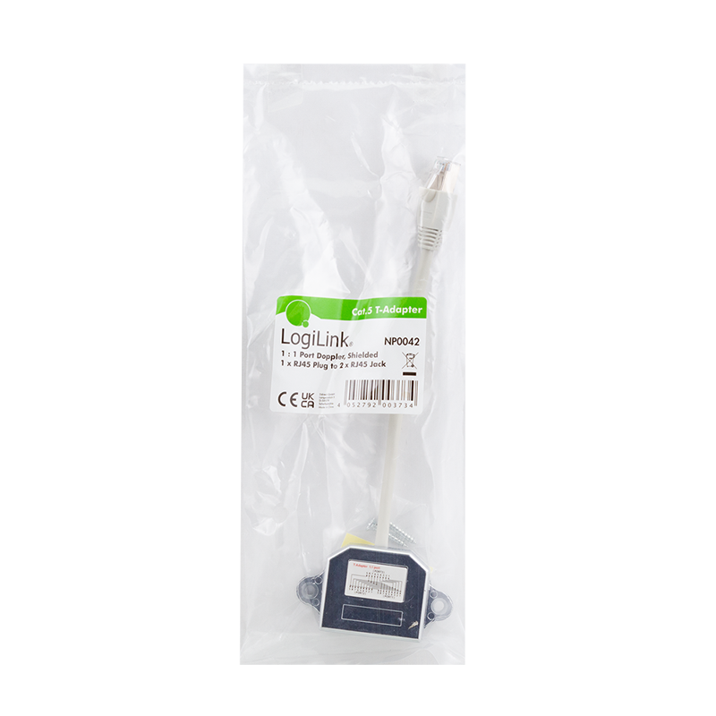 RJ45 Y-splitter - Port dobler 1:1 (15cm)