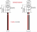 IR brudstrålesensor - 5Vdc, 3mm IR LED, NO (2 dele)