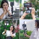Smartphone holder m. mikrofon-mount, 1/4" tripod-gevind Sort