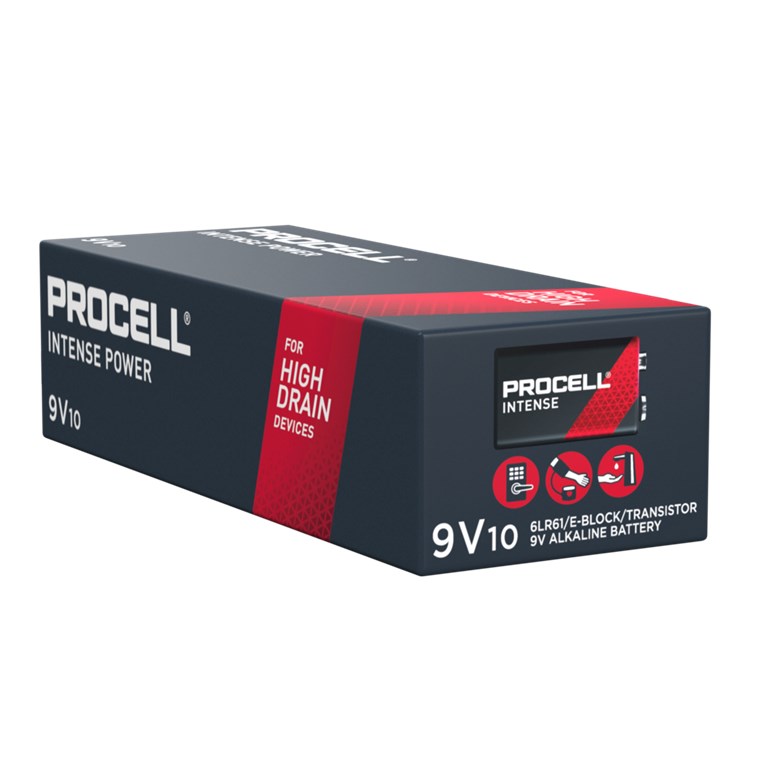 ProCell alkaline E-blok batteri - 9V / 673mAh (10 stk.)