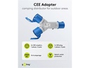 CEE Adapter, CEE Plug to 2x CEE Coupler