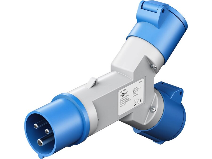 CEE Adapter, CEE Plug to 2x CEE Coupler