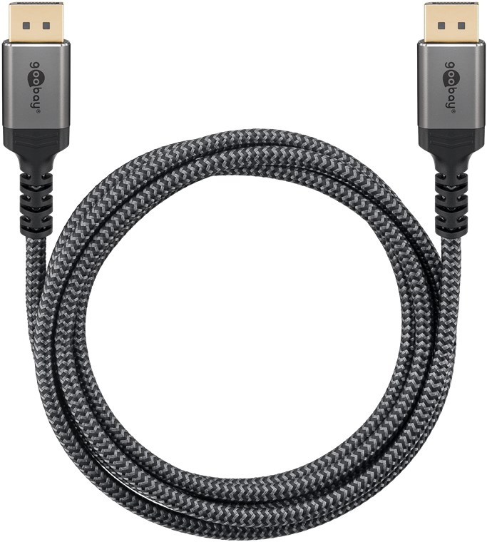 DisplayPort 1.4 (8K) tekstilkabel - DP han til DP han (2m)