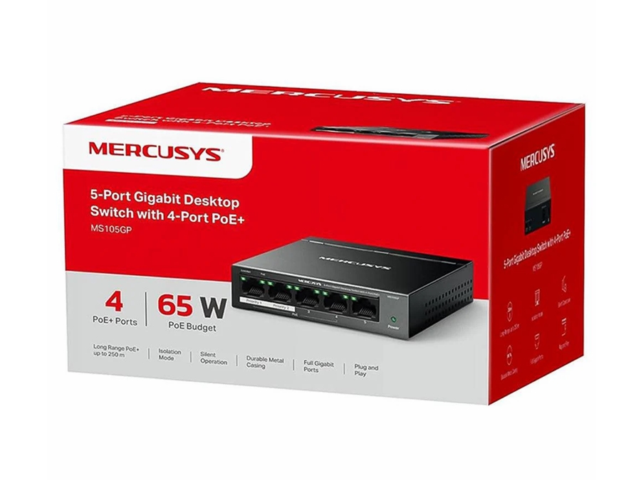 MS105GP V1 Switch 5-porte Gigabit Ethernet PoE+