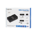 USB 8 kanals 7.1 sound box m. optisk toslink (S/PDIF)