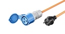 CEE Adapter Cable, CEE Coupler to Safety Plug (Type E/F), 1