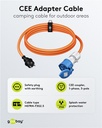 CEE Adapter Cable, CEE Coupler to Safety Plug (Type E/F), 1