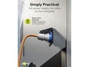 CEE camping adapter - CEE 7/7 E/F han til 3P CEE hun (5m)