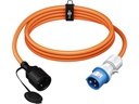 CEE camping adapter - CEE 7/3 F hun til 3P CEE han (5m)
