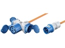 CEE adapter - CEE 3P han til CEE 3P hun + 2 x Jord (10m)