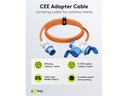 CEE adapter - CEE 3P han til CEE 3P hun + 2 x Jord (10m)