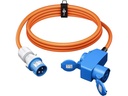 CEE adapter - CEE 3P han til CEE 3P hun + 1 x Jord (5m)