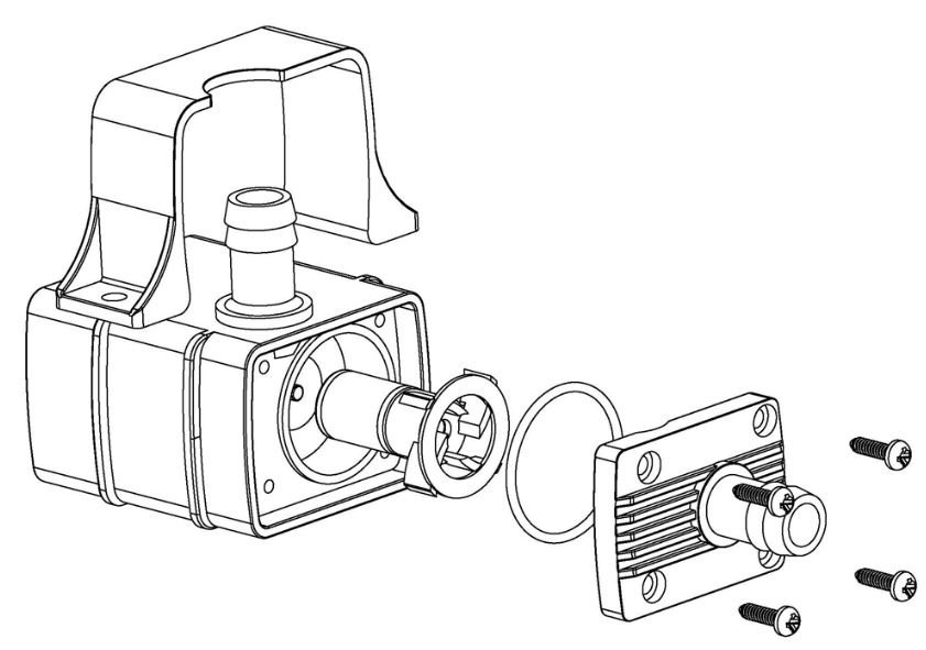 Mini vandpumpe - 12Vdc / 9W (Hmaks.:450cm, Qmaks.:300L/t)