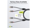 Stereo RCA(Phono) kabel, tekstilkappe (1m)