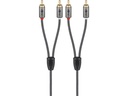 Stereo RCA(Phono) kabel, tekstilkappe (1m)
