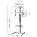 Rullebord m. TV beslag - 37-70" 50kg, vipbar/højdejustering