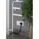 Designer vinkelstikprop m. jord FORM sort