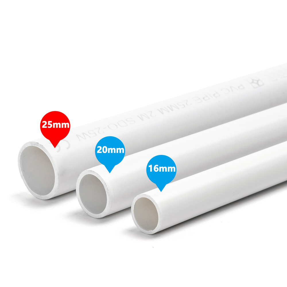PVC Elektrikerrør 25mm x 2m - Hvid med 3 års garanti
