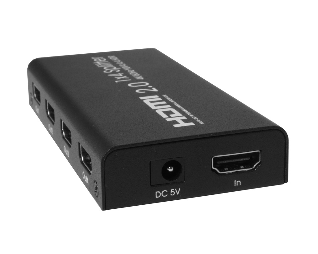 HDMI 2.0 splitter - 1 ind til 4 ud (UltraHD)