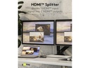 HDMI 2.0 splitter - 1 ind, 2 ud, 4K/60Hz, HDCP