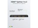 HDMI 2.0 splitter - 1 ind, 2 ud, 4K/60Hz, HDCP