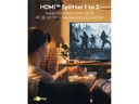 HDMI 2.0 splitter - 1 ind, 2 ud, 4K/60Hz, HDCP