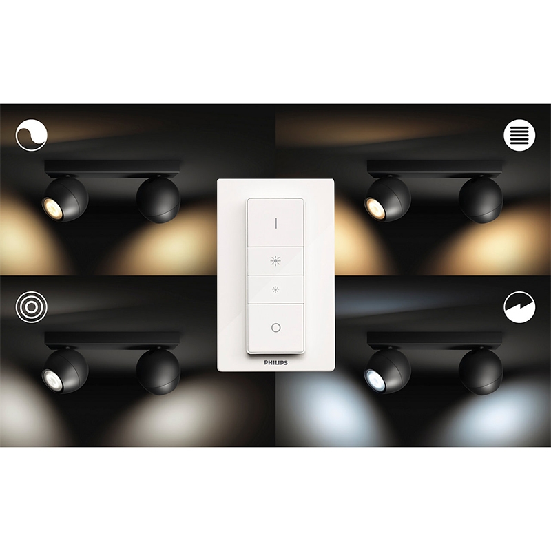 Philips Hue Buckram spot - Sort