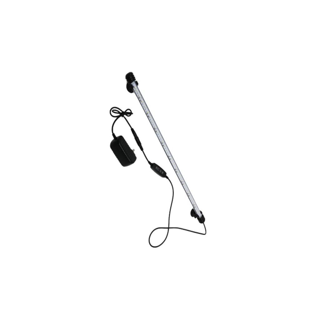 18 cm akvarie armatur - 2W LED, hvid/blå med sugekopper, IP67, 120lm, 230V, IP68