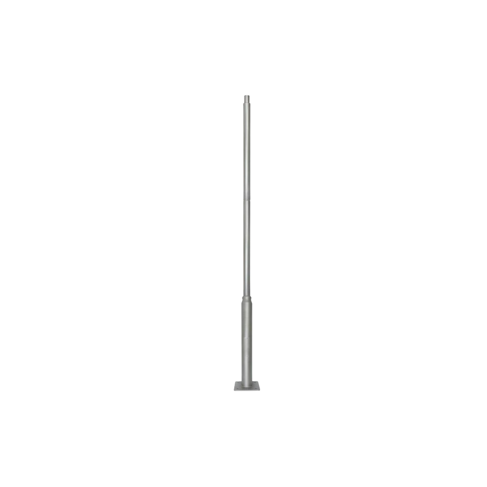 Justerbar lygtepæl 4 meter, Ø60mm, GRÅ - Højdejusterbar