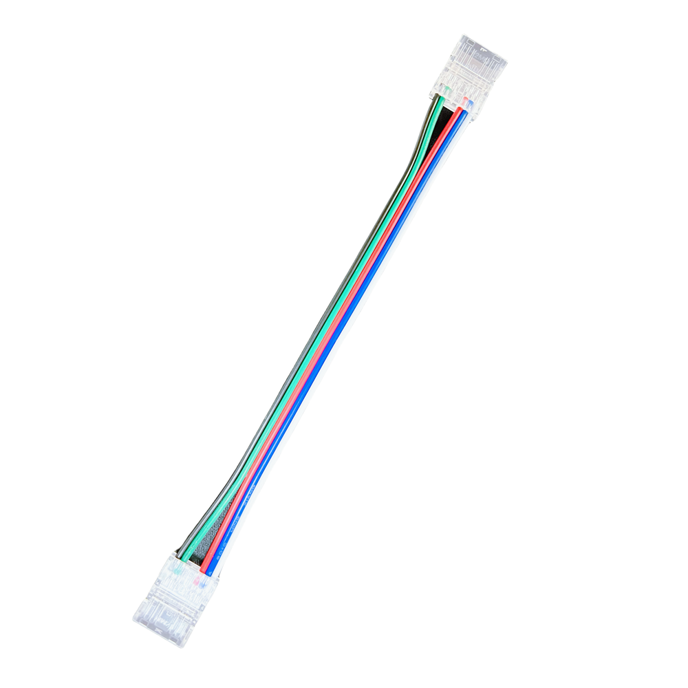 Samler med ledning til LED strip - 12mm, RGB COB, IP20, 5V-24V (DK)