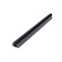 Sort 1-faset LEDskinne til skinnespotlamper - Komplet med tilslutning og endeprop, 1,5 meter, 230V