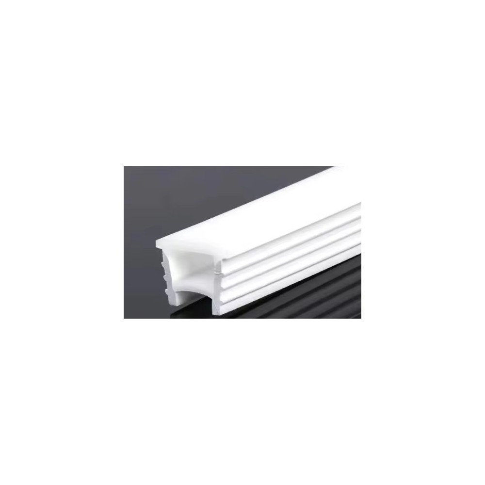 Silikoneprofil til LED strip - 13x11mm, 1 meter, hulmål 10x10mm, passer til 5-8mm bred LED strip