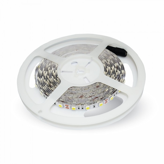 10,8W/M LED bånd 6000K, 5 meter, Hvid, 12V