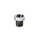 11W Sort/Hvid Indbygningsspot - RA92, Ø7,5 cm hul, Ø8,4 cm mål, dæmpbar, 230V, 1200lm, RA90