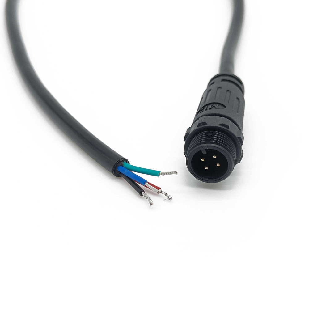 Startkabel til RGB saunalys - 25 cm, 24V, IP68, velegnet til sauna belysning, høj kvalitet og holdbar, nem installation.