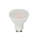 4,5W GU10 Spotlys - Glat Plast, Samsung Chip, 6500K, 110D, 400lm - 5 års garanti