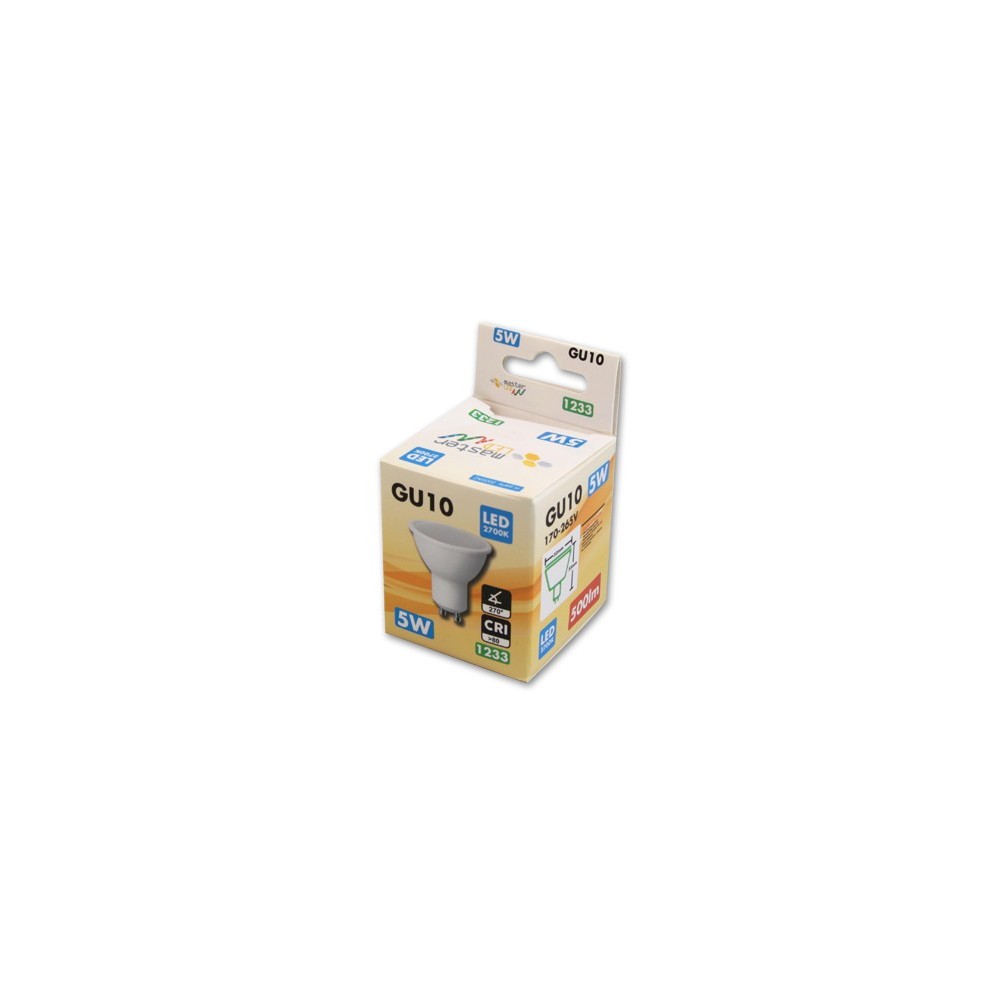 GU10 LED Spot 5W - 500 Lumen - Varm/Neutral Hvid - RA80 - 230V Input