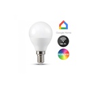 V-Tac 5W Smart Home LED pære - Tuya/Smart Life, kompatibel med Google Home, Alexa og smartphones, P45, E14, 470lm