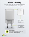 USB-C PD netadapter - 1xUSB-C, 65W/3,25A, Hvid