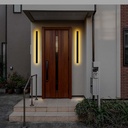 10W LED Lineær Væglampe - Sort Hus, 3000K, IP65, RA90