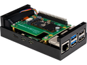 Alu. kabinet til Raspberry Pi 5 og M.2 HAT, Sort