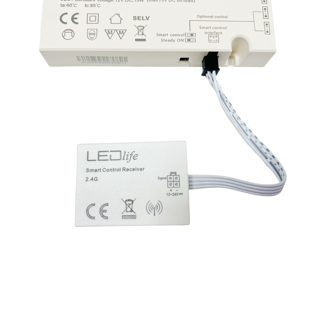 LEDlife møbelspot dæmpbar strømforsyning 15W inkl. fjernbetjening til maks. 4 spot - Til Sono og Reco møbelspot