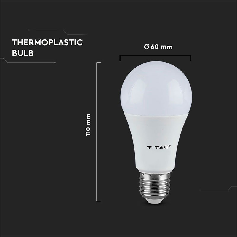 6,5W (75W) LED pære E27 3000K 1055Lm 200° (A+)