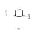Downlight dobbelt 230V max 20W GU10 - Børstet