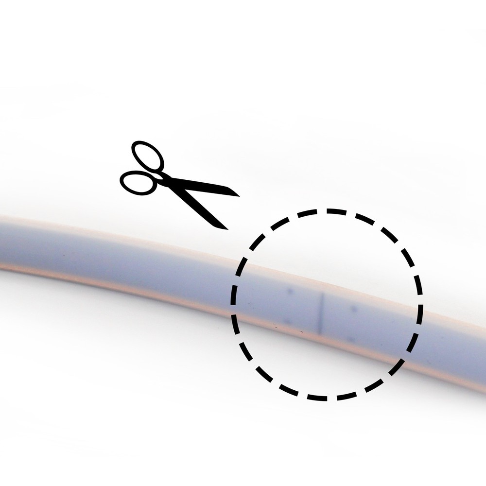 Vandtæt Neon COB strip - 230V, IP67, 288 LED, 11,5W/m, kan klippes hver 10cm