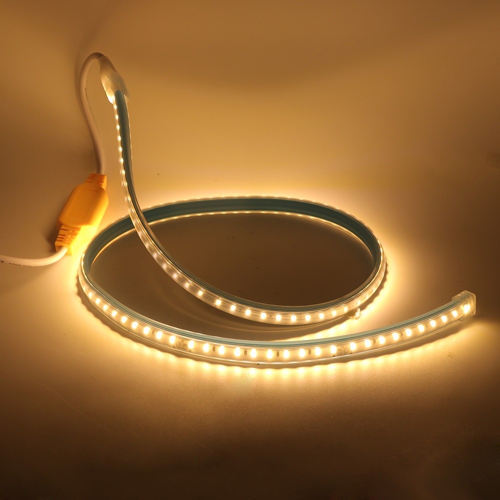 5 m LED strip (Type X-2) - 230V, vandtæt, IP67, 100 LED, 10W/m, klippes hver 10cm