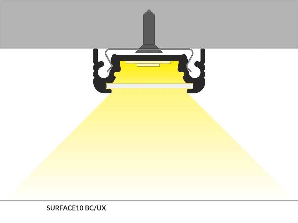 DIOFLEX Alu profil SURFACE10 BC/UX 2m 20x8mm