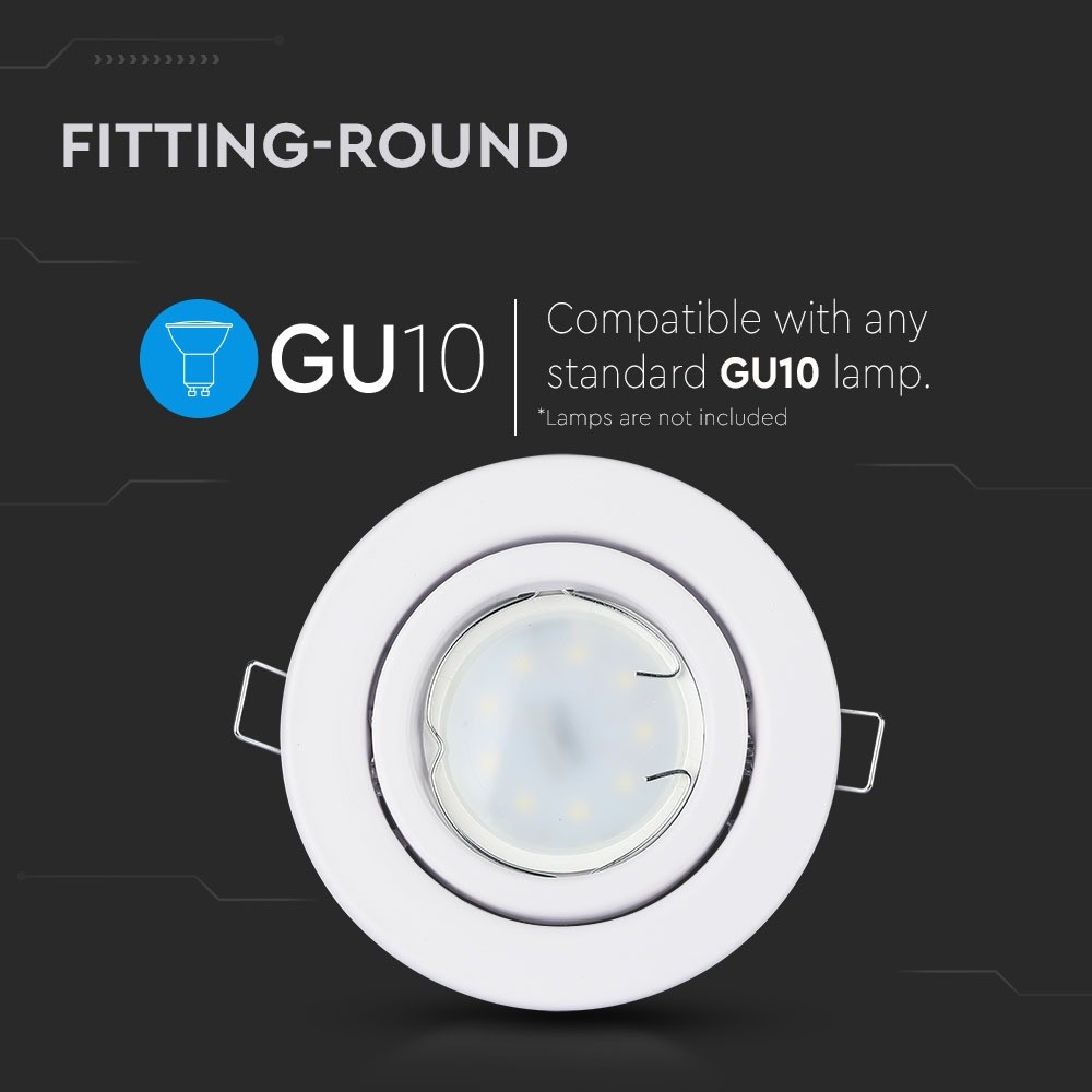 GU10 LED Pære, rund, hvid - Energibesparende lyskilde til dit hjem - Kvalitetsbelysning til enhver lejlighed