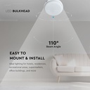 18W LED Væglampe - 3000K, 1820lm, RA80, IP54, Varm Hvid Farvetemperatur - Moderne og Effektiv Vægbelysning til Indendørs og Udendørs Brug